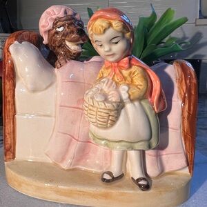 Musical! Little Red Riding Hood & the Big Bad Wolf Ceramic Figurine